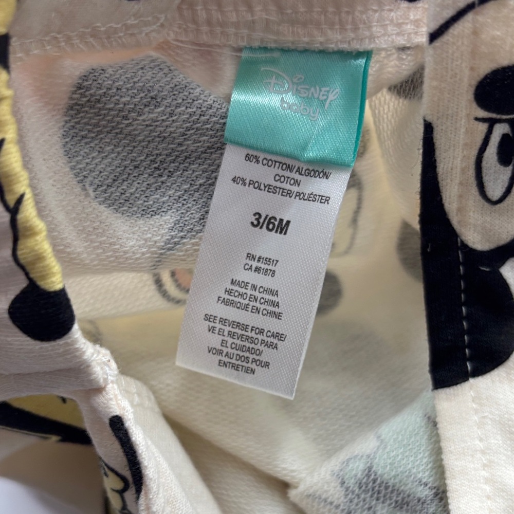Disney Cream Mickey & Friends Printed One-Piece Bodysuit - Picture 3 of 3